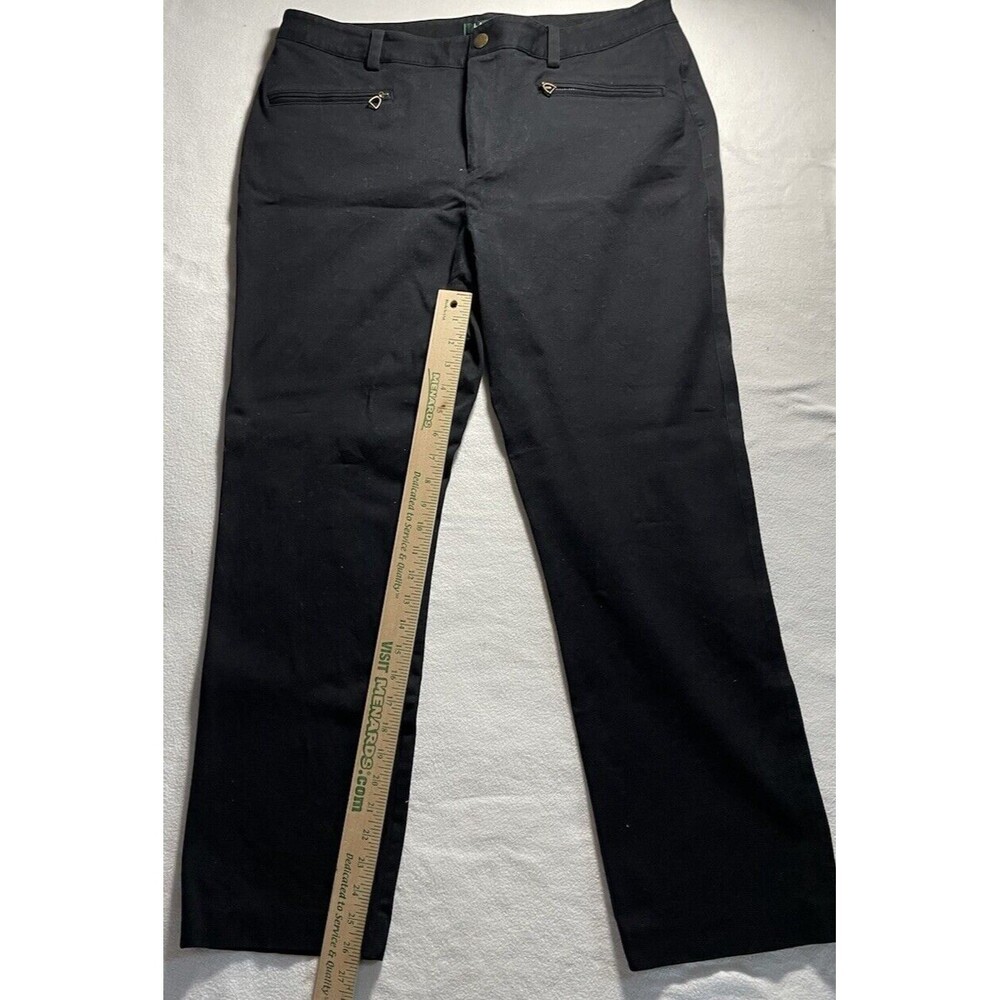 Women’s Lauren Ralph Lauren Pants Size 14 Black Ankle Skinny Pants Green Label